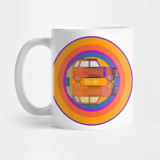 R 6 on orange target Mug